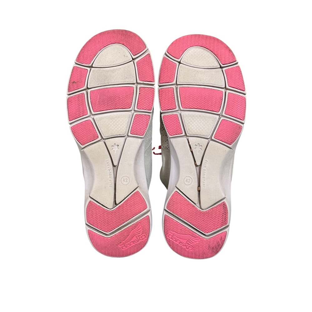 Dansko Elise Womens 42 Gray Pink Leather Slip Resistant Walking‎ Sneakers - Picture 6 of 6
